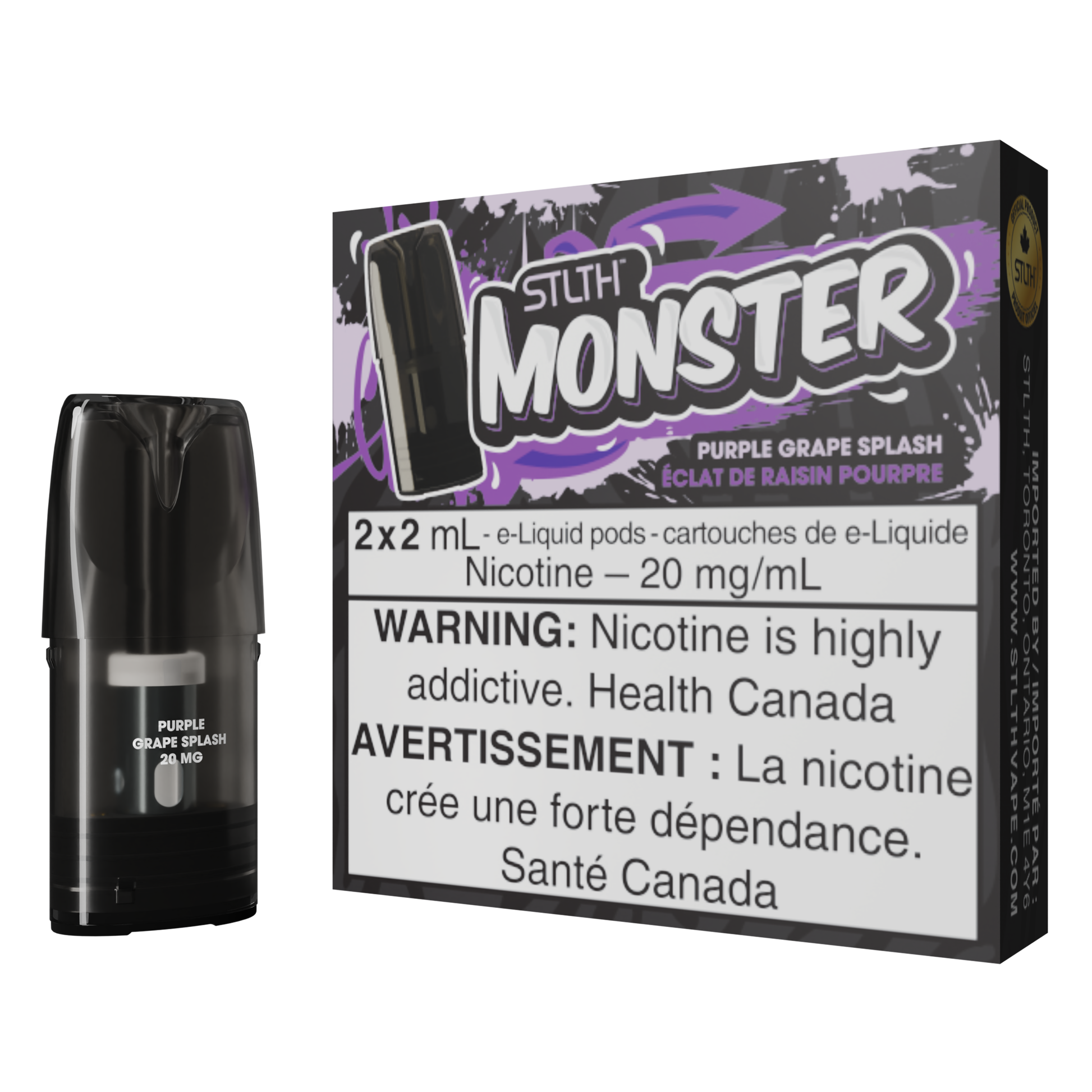 STLTH MONSTER Pod Pack - Purple Grape Splash