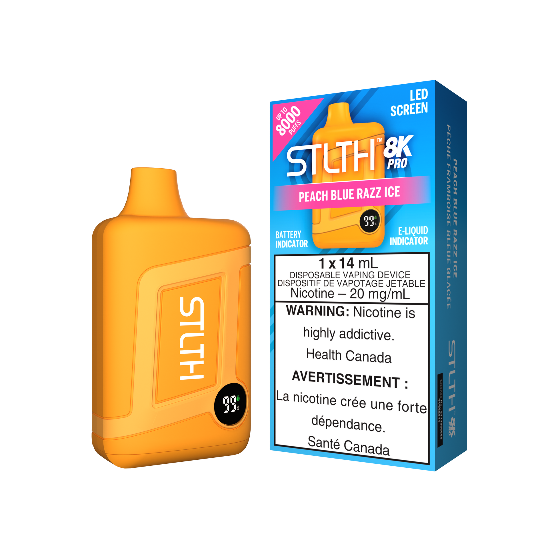 STLTH 8K PRO - Peach Blue Razz Ice