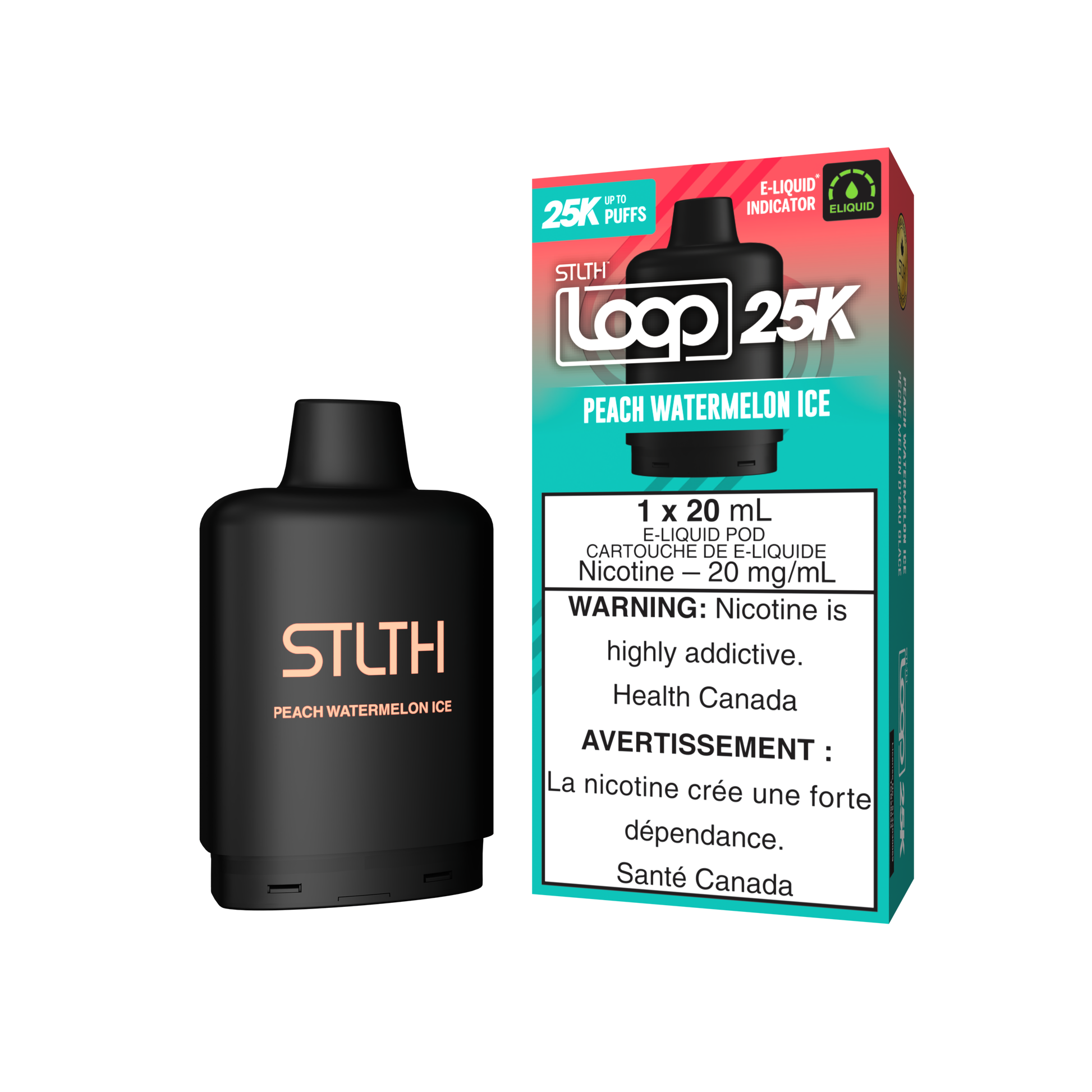 STLTH LOOP 25K Pod Pack - Peach Watermelon Ice