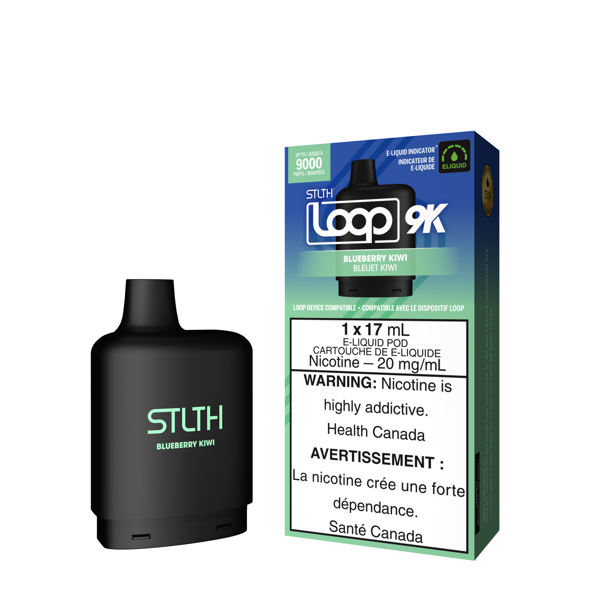 STLTH LOOP 9K Pod Pack - Blueberry Kiwi