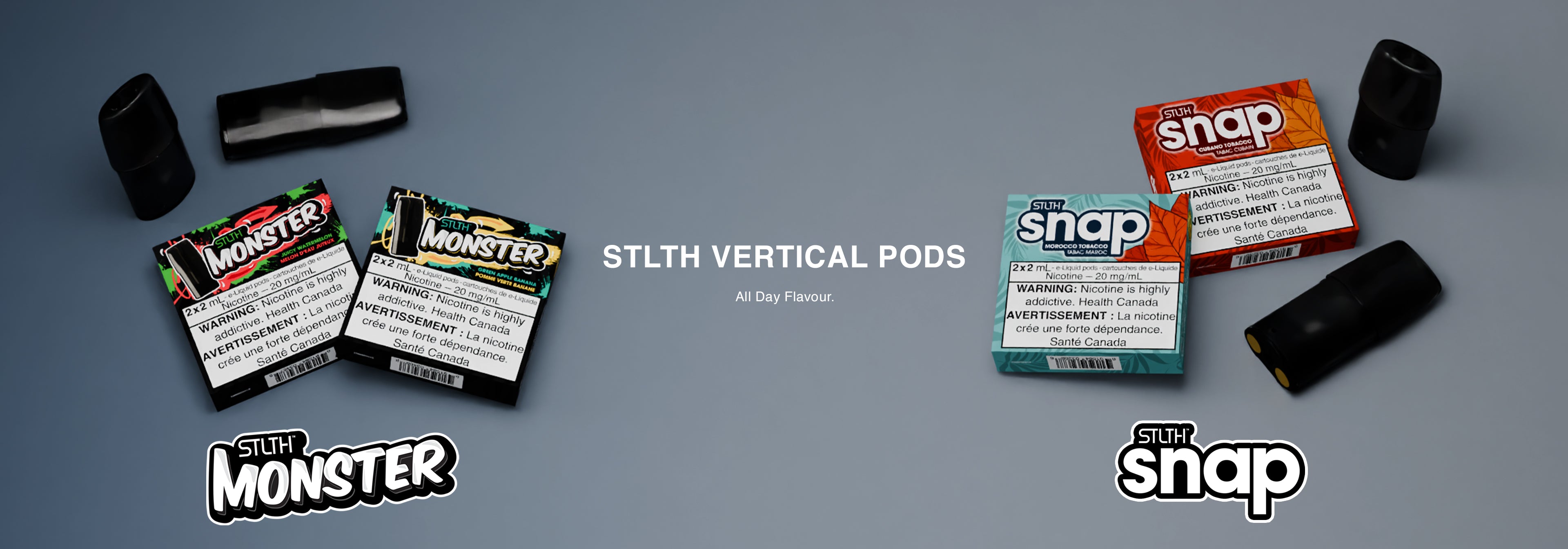 STLTH VERTICAL PODS: All Day Flavour.