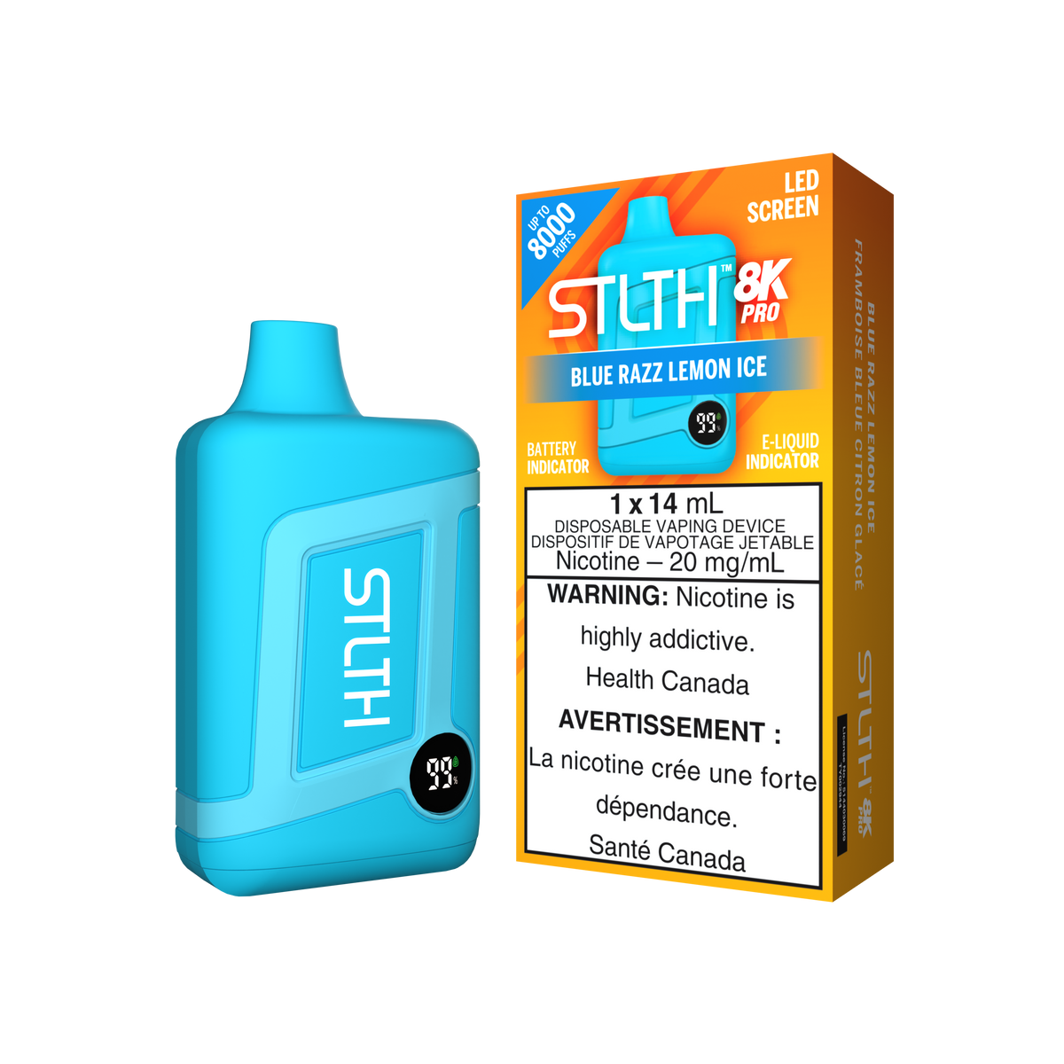 blue meteorite vape STLTH 8K PRO Vuse ePod Refill (1.9 THC & CBD Choose Flavor:Sour Cranapple