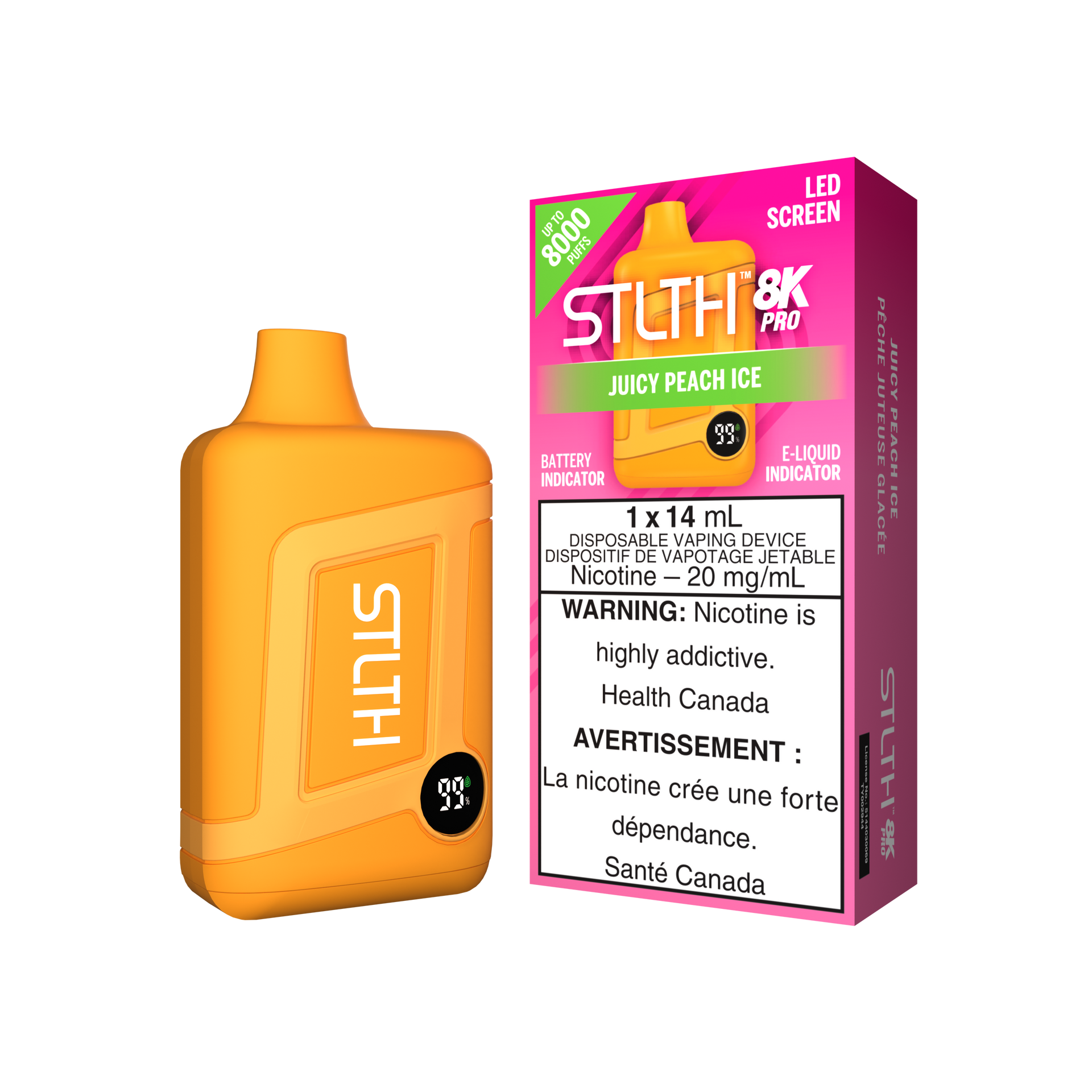 STLTH 8K PRO - Juicy Peach Ice STLTH VAPE STLTH 8K PRO - Juicy Peach Ice STLTH VAPE