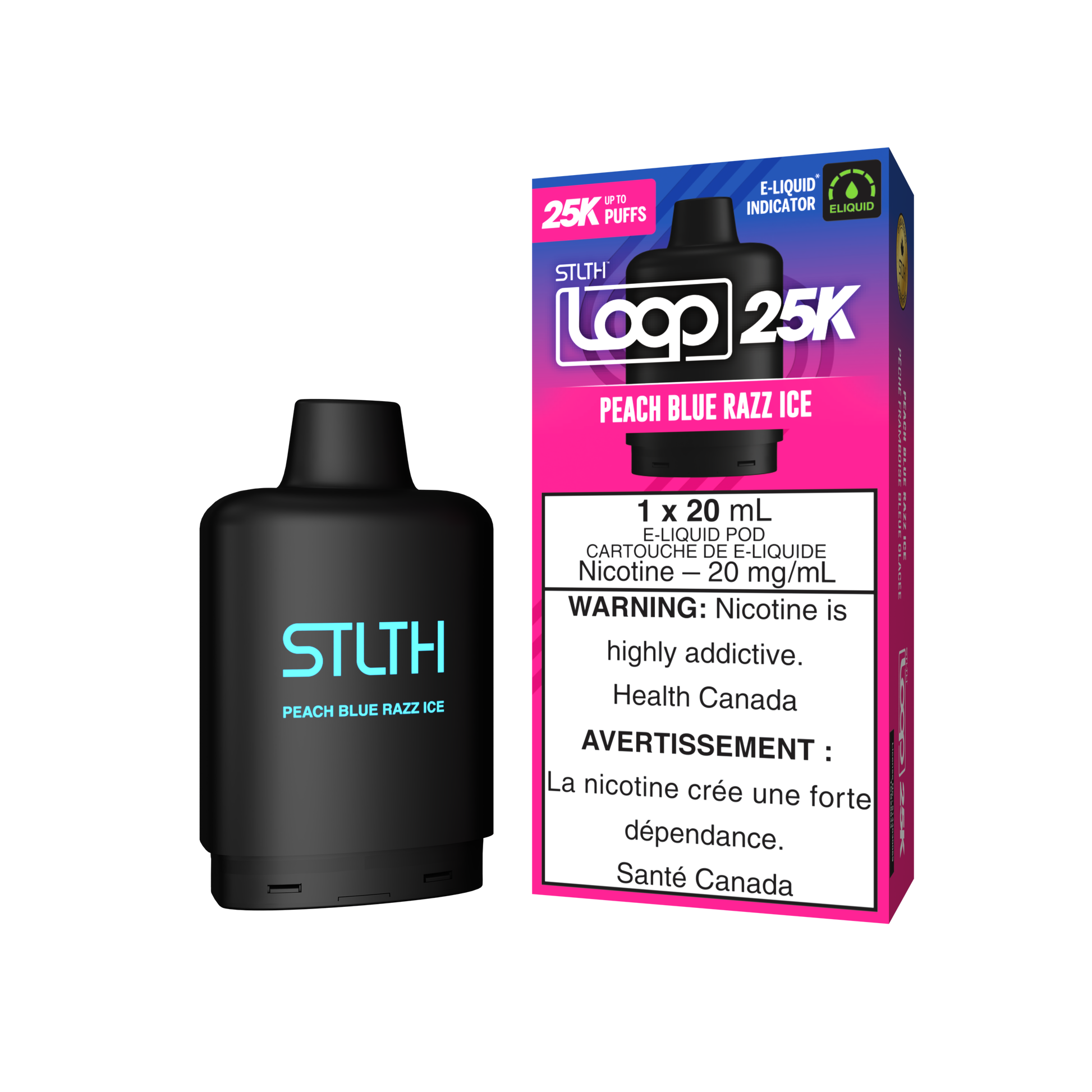 STLTH LOOP 25K Pod Pack - Peach Blue Razz Ice