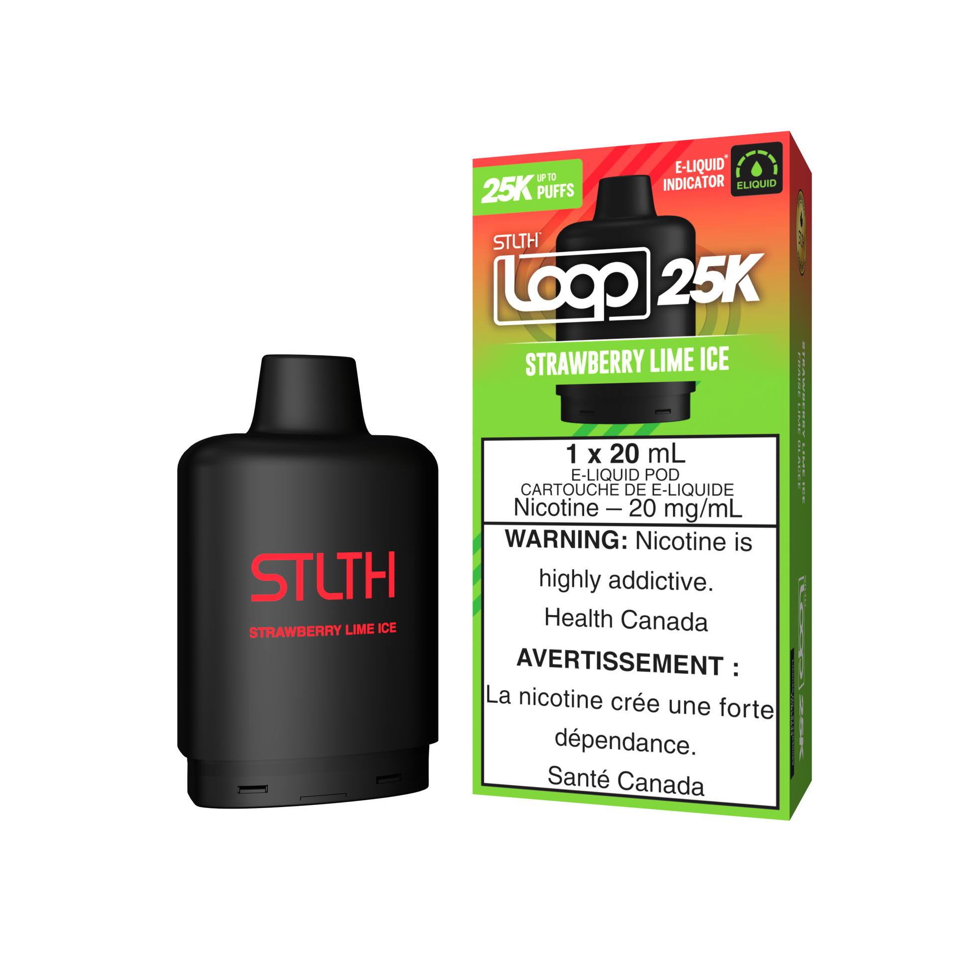 STLTH LOOP 25K Pod Pack - Strawberry Lime Ice