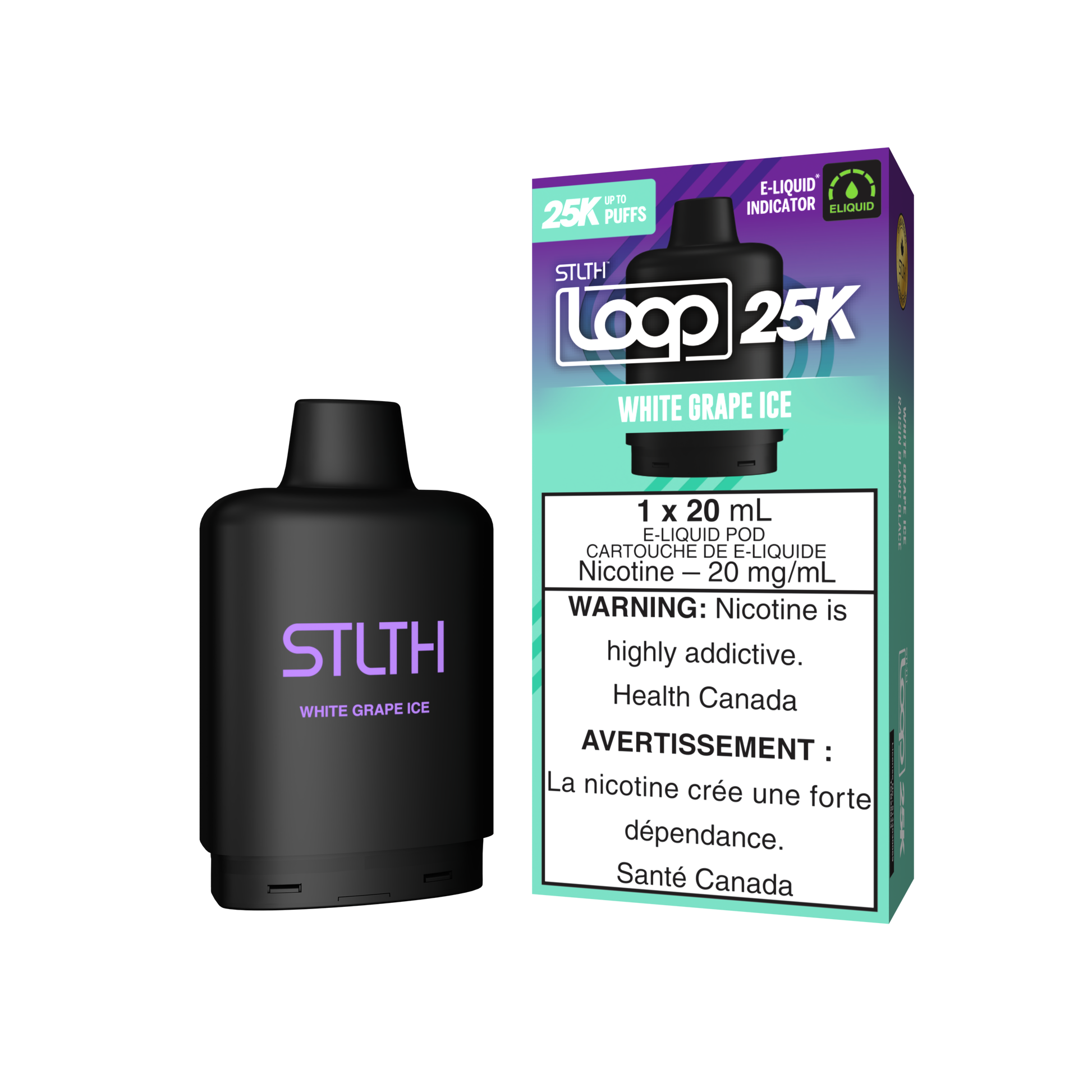 STLTH LOOP 25K Pod Pack - White Grape Ice