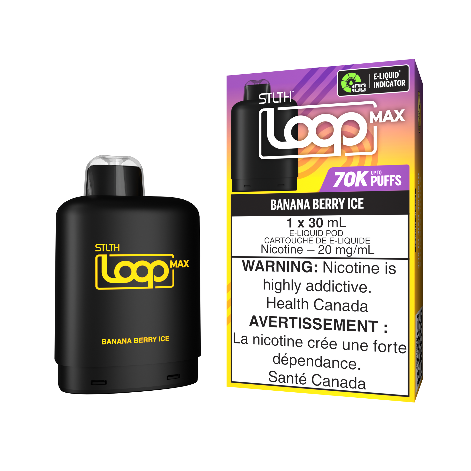 STLTH LOOP MAX Pod Pack - Banana Berry Ice