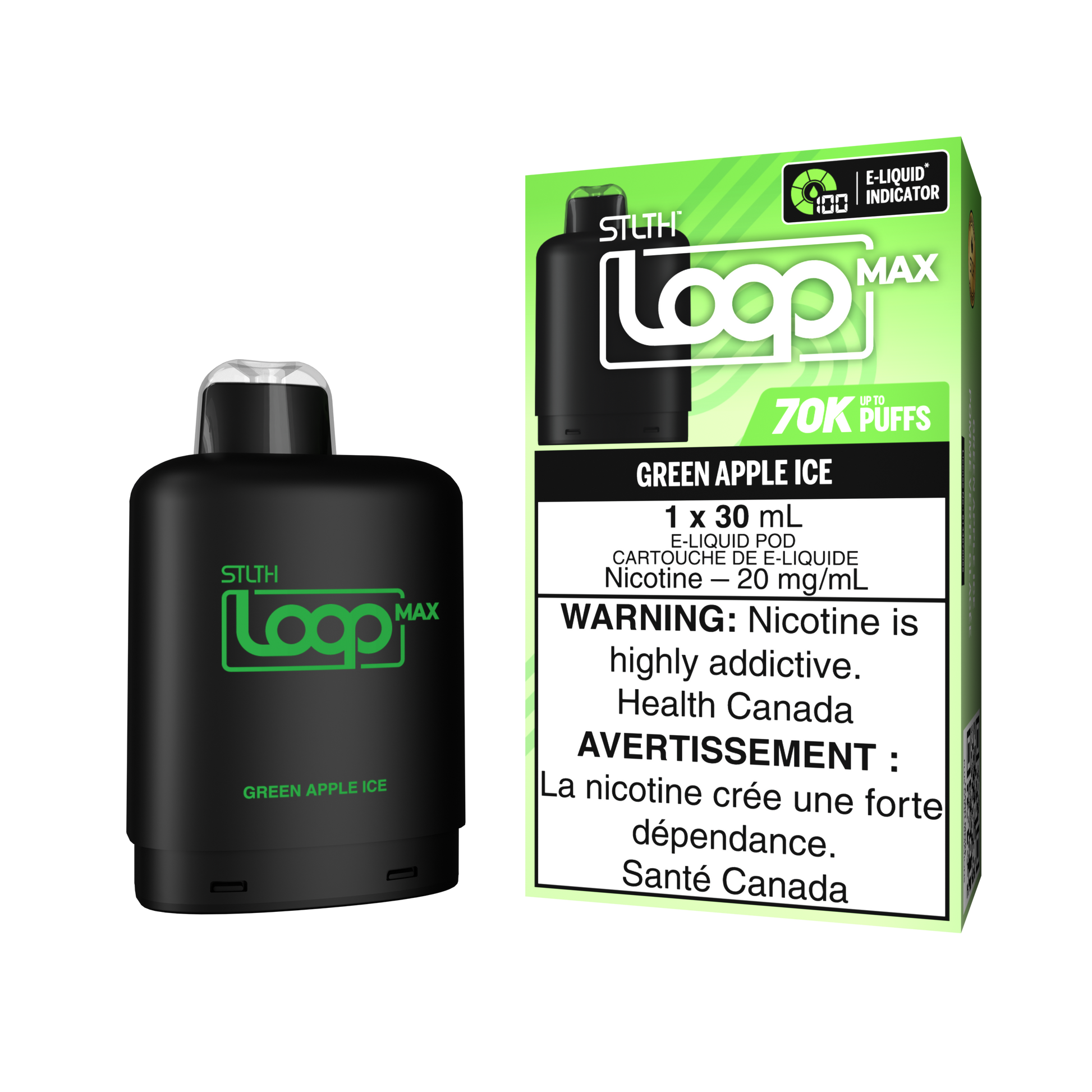 STLTH LOOP MAX POD PACK - Green Apple Ice