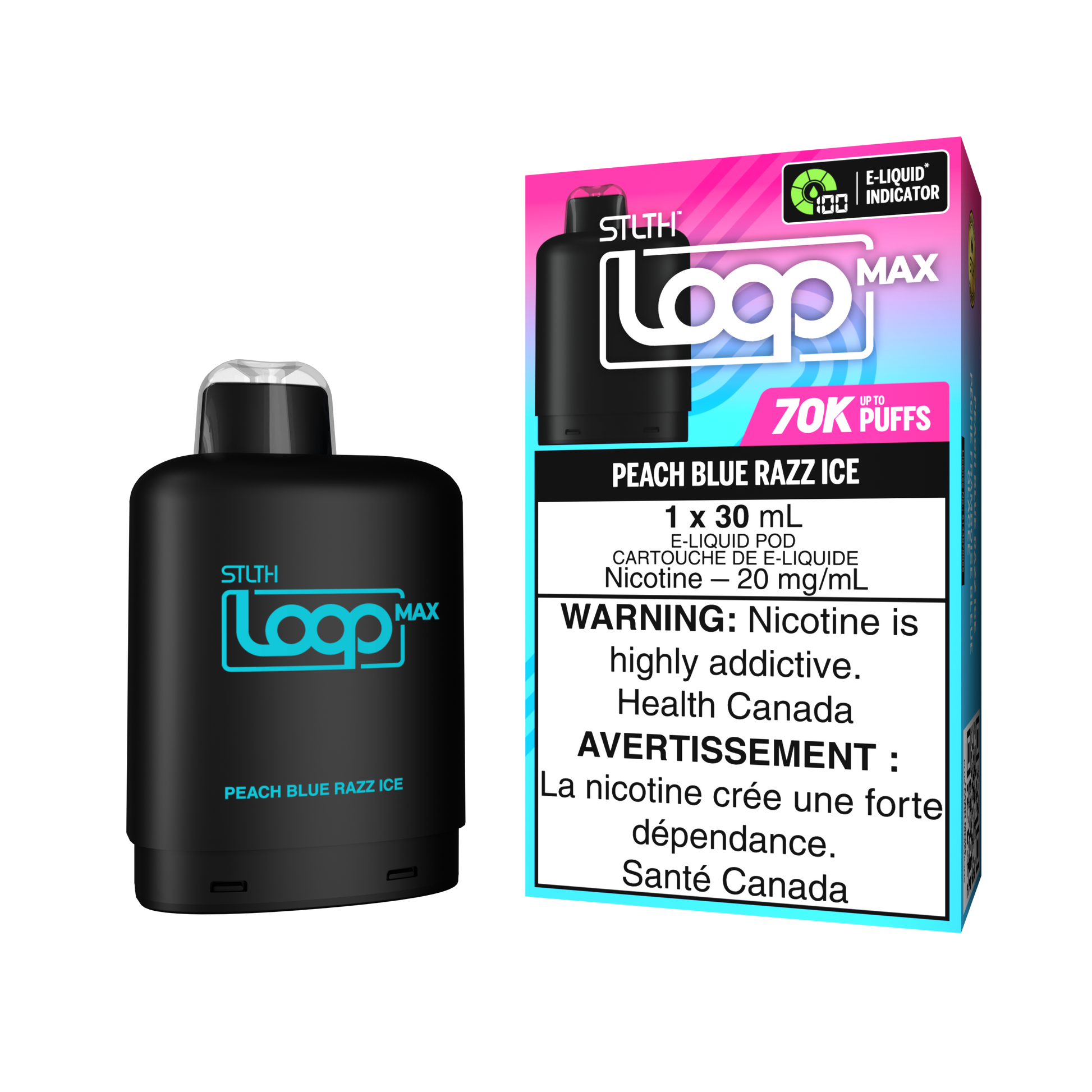 STLTH LOOP MAX POD PACK - Peach Blue Razz Ice