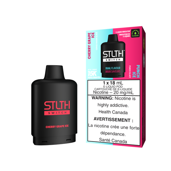 STLTH SWITCH Pod Pack - Cherry Grape Ice / Punch Ice STLTH VAPE STLTH SWITCH Pod Pack - Cherry Grape Ice / Punch Ice STLTH VAPE