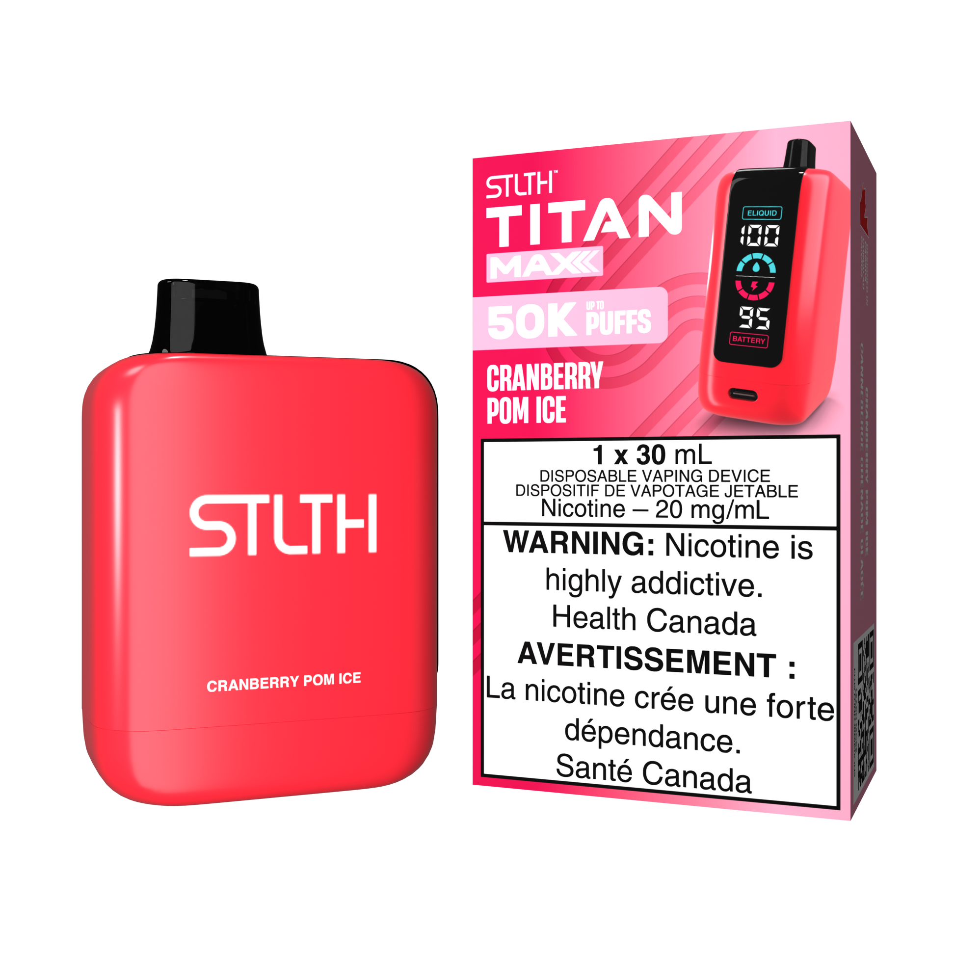 STLTH TITAN MAX - Cranberry Pom Ice