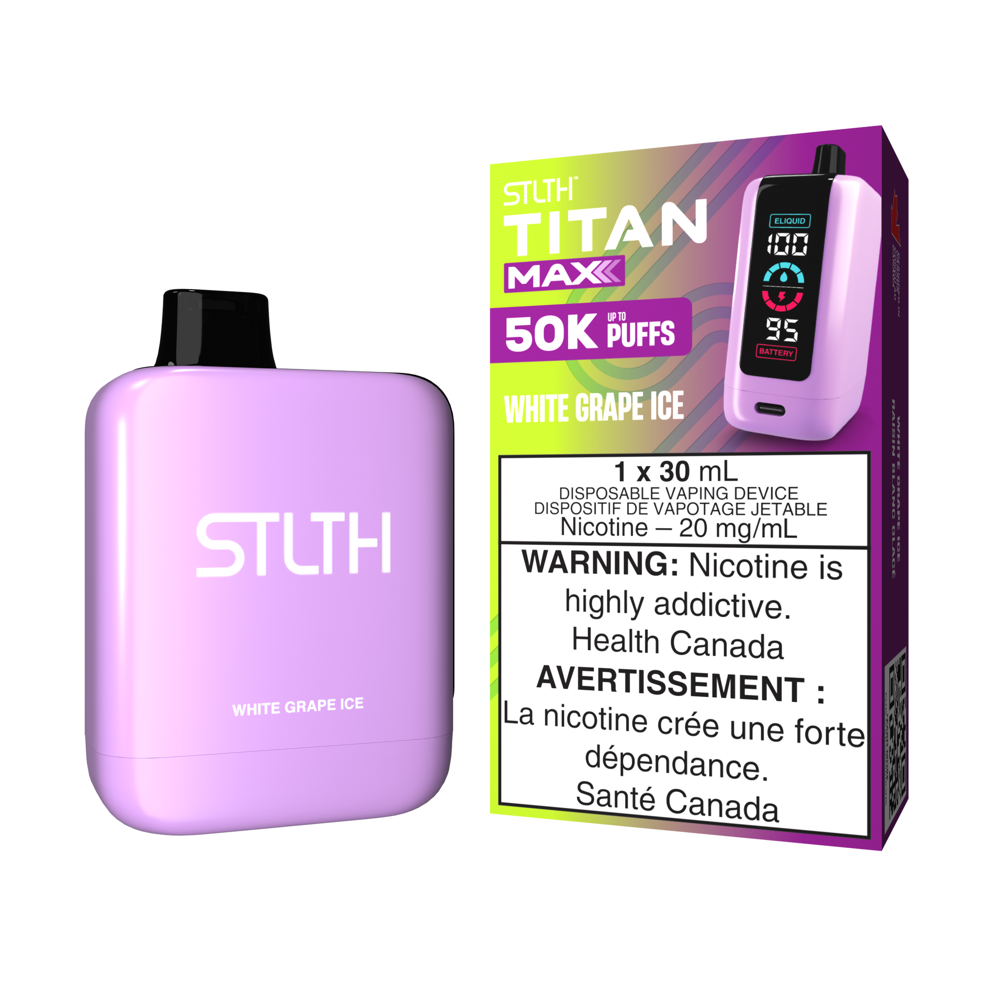 STLTH TITAN MAX - White Grape Ice