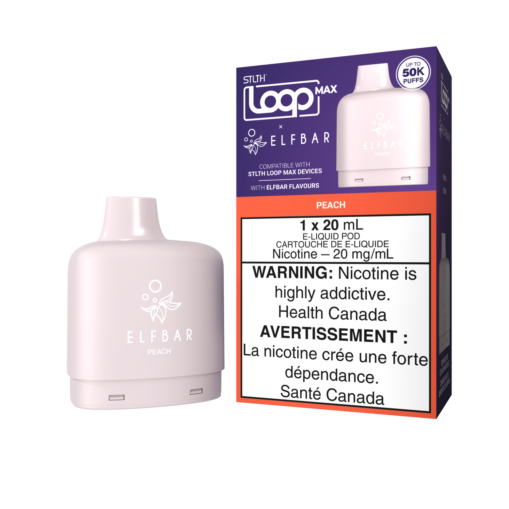 STLTH LOOP MAX X ELFBAR POD PACK - Peach