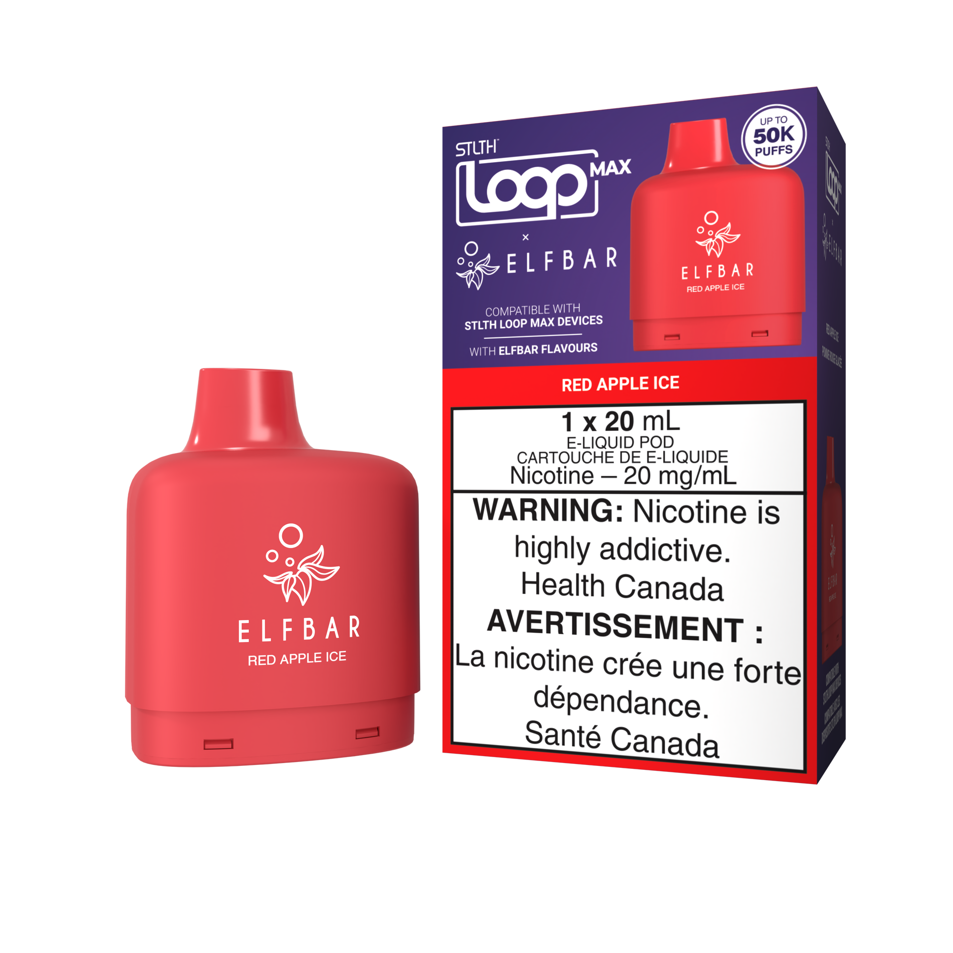 STLTH LOOP MAX X ELFBAR POD PACK - Red Apple Ice