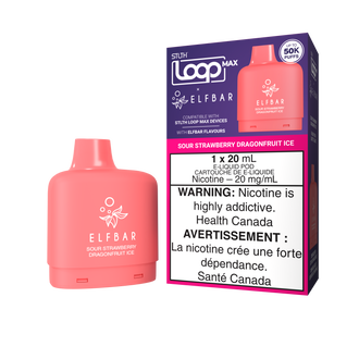 STLTH LOOP MAX X ELFBAR POD PACK - Sour Strawberry Dragonfruit Ice