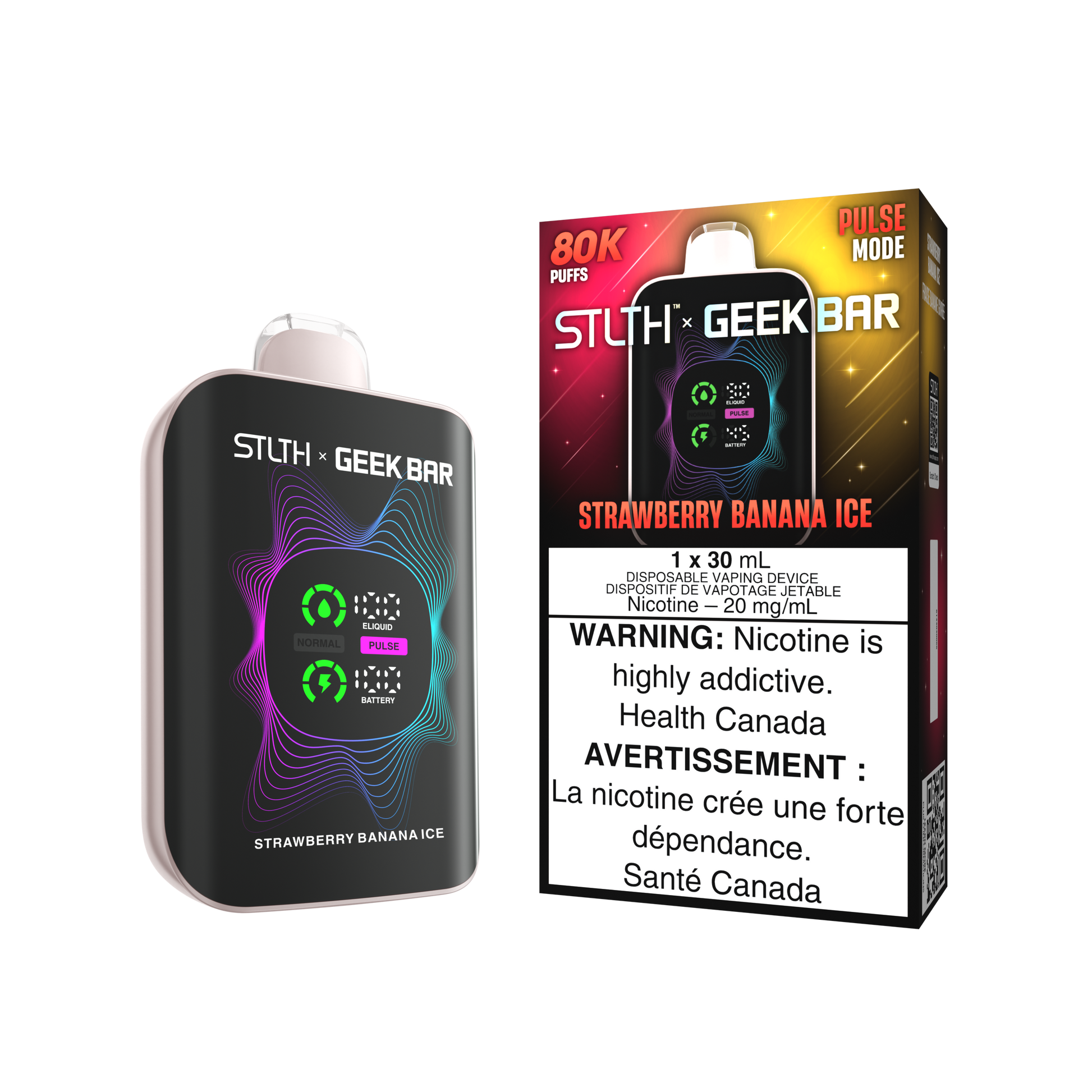 STLTH x GEEK BAR - Strawberry Banana Ice