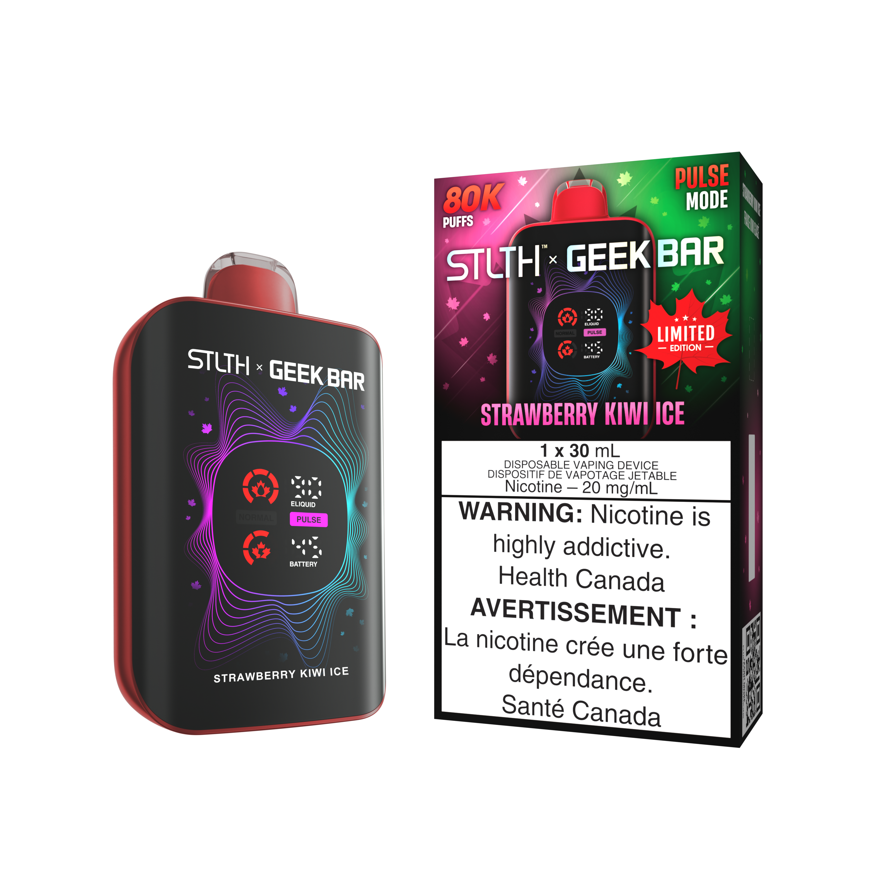 STLTH x Geek Bar Strawberry Kiwi Ice CDE