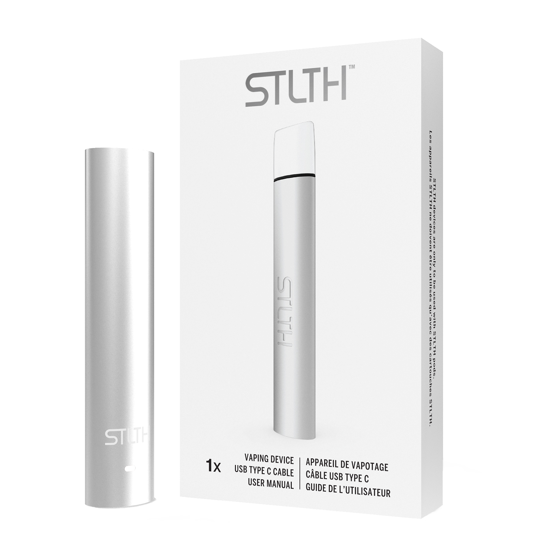 STLTH Device Type C - Silver Metal STLTH VAPE STLTH Device Type C - Silver Metal STLTH VAPE